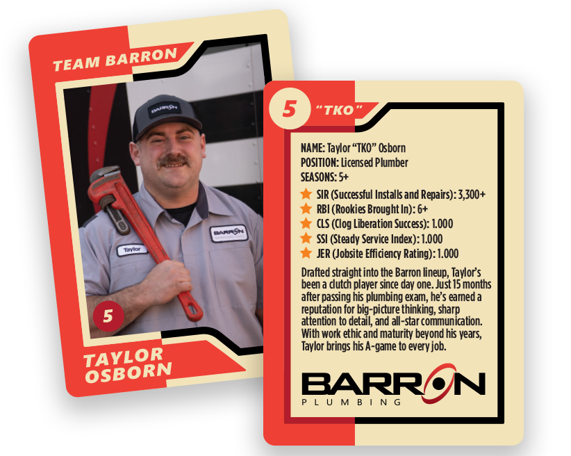 Taylor &rsquo;TKO&rsquo; Osborn&rsquo;s Barron Heating AC Electrical & Plumbing Triple Play Offer